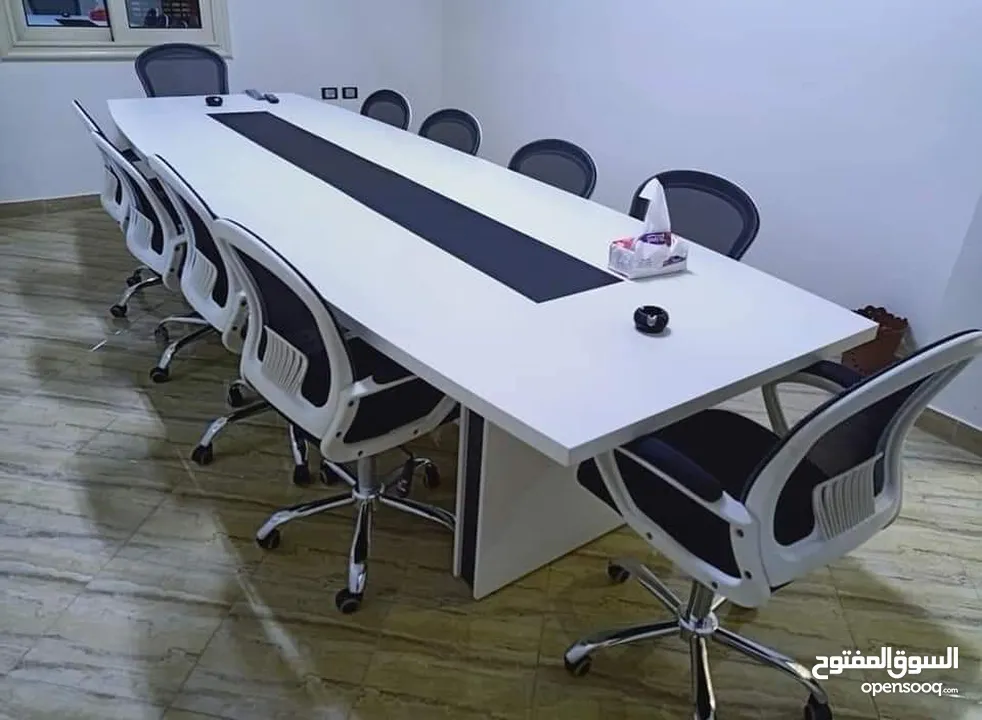 ترابيزة اجتماعات (خشب زجاج مودرن كلاسيك اثاث مكتبي) -meeting table