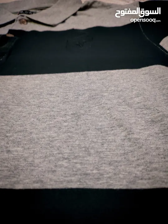 Polo Shirt - Slim Fit XL (Black & Grey Stripes)