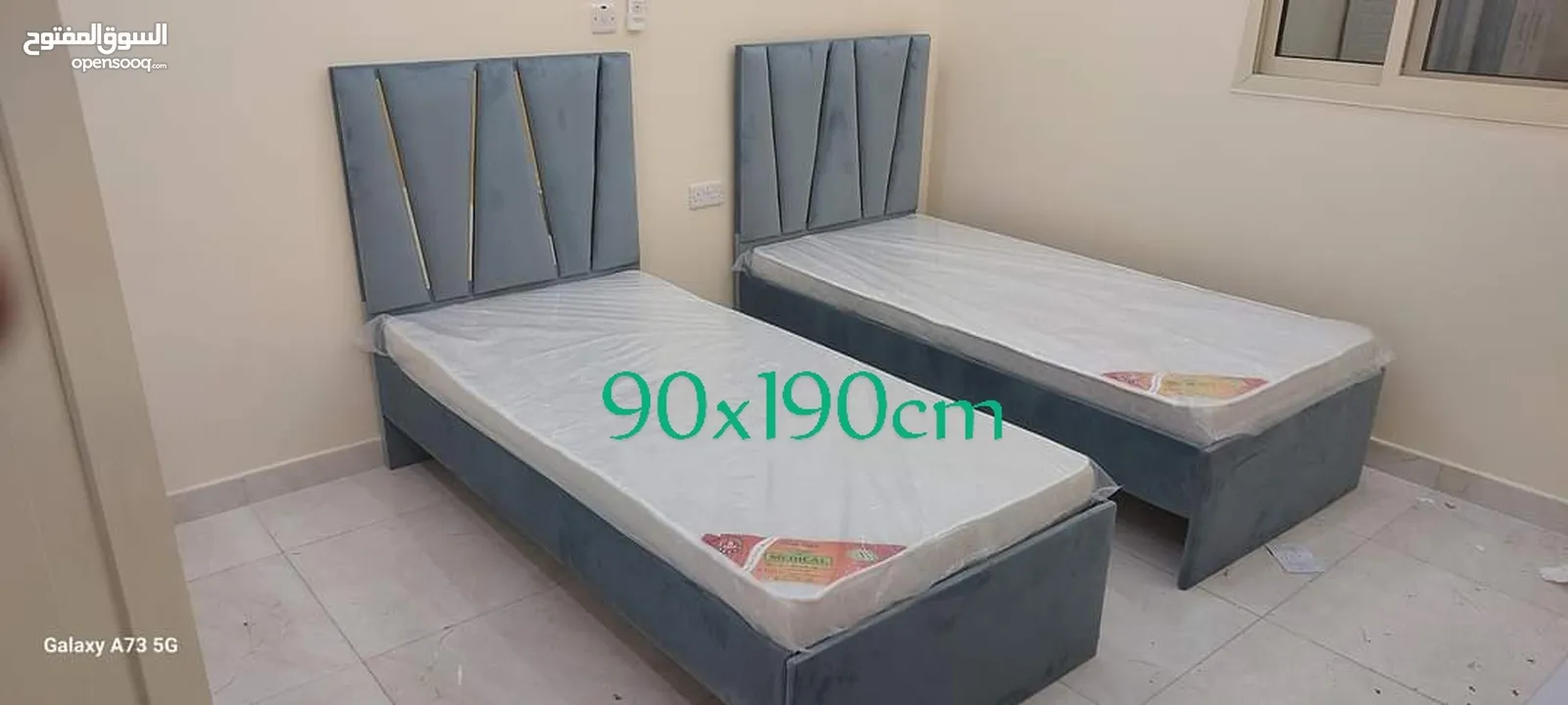 Brand New Single velvet Bed With Mattress in 250 only Limited Time Offer