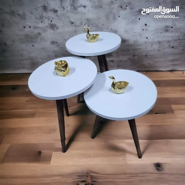 طاولات سرفيس 3 قطع ب 15 دينار  الاطقم pvc حراري  مقاوم للمي والرطوبه الخدوش ومكفولين  سارع بالطلب  .