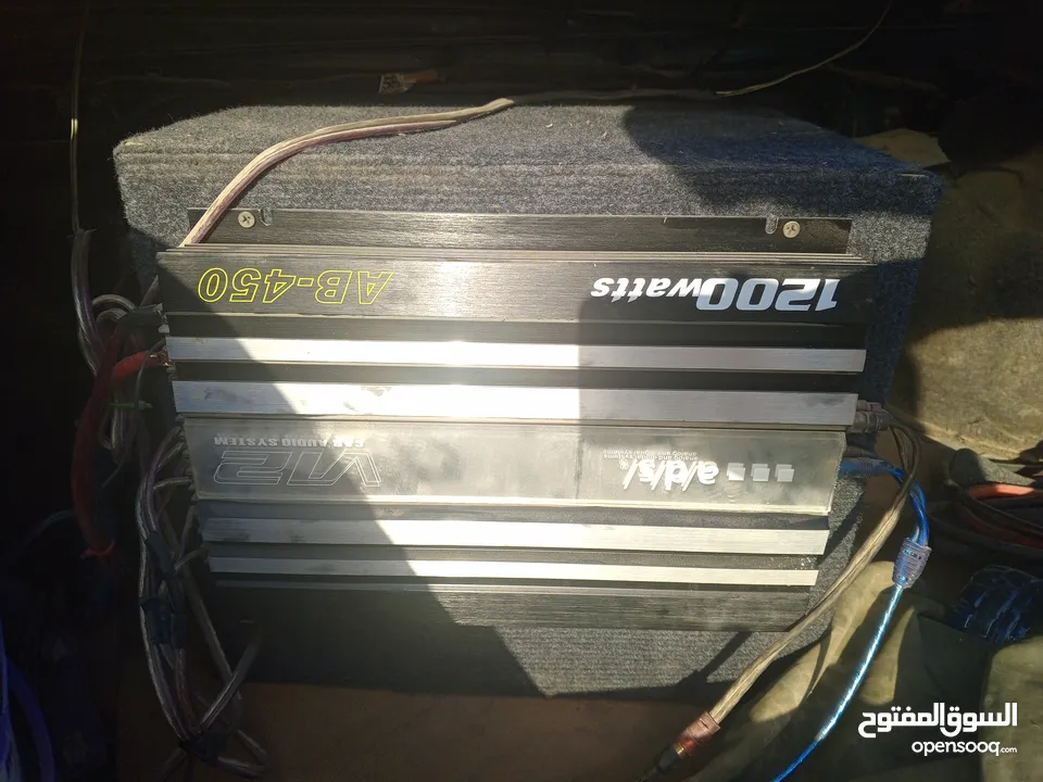 سماعة مع صندوق خشب وجهاز سستم للبيع مستعجل