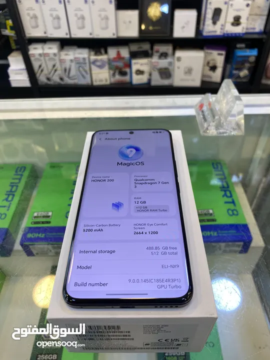 Honor 200 512GB battery 5200 جهاز مستعمل بحاله ممتازه جدا