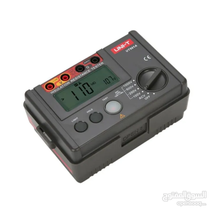 يتوفر لدينا جهاز مقاومة العزل (ميجر)  #UNI_T_UT500  1-AC voltage measurement   *يقوم بقياس الجهد
