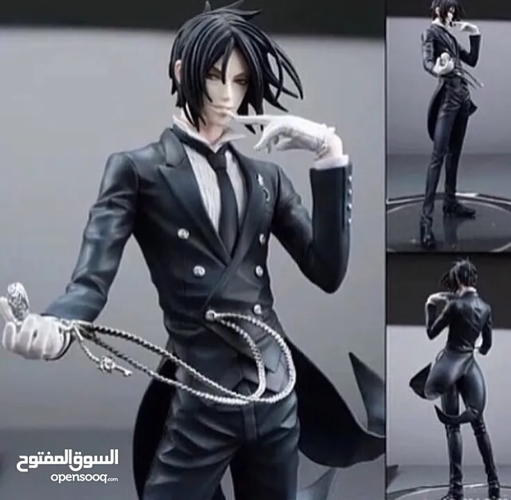 Anime Black Butler Sebastian Michaelis PVC Action Figure 24cm مجسم الخادم الاسود سيبستيان 24 سم