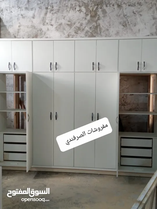 خزائن ملابس خشب لامنيت 18م الون حسب الطلب جميع المقاسات مع إمكانية تغير نوع الخشب كفاله 5سنوات على ا