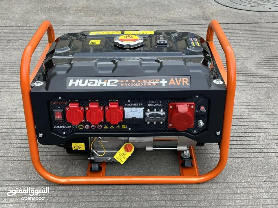 مولد   كهرباء ينزين 8500 واط بقوة 6,5 حصان HP قوي جداً فقط ب 850 شيكل فقط مخرج 3 فاز 380 V AC