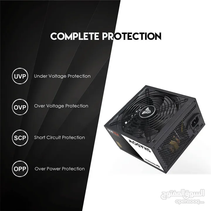 FANTECH PSB650 SHADOW 650W 80 PLUS BRONZE POWER SUPPLY (Exclusive) مزود طاقة فانتيك