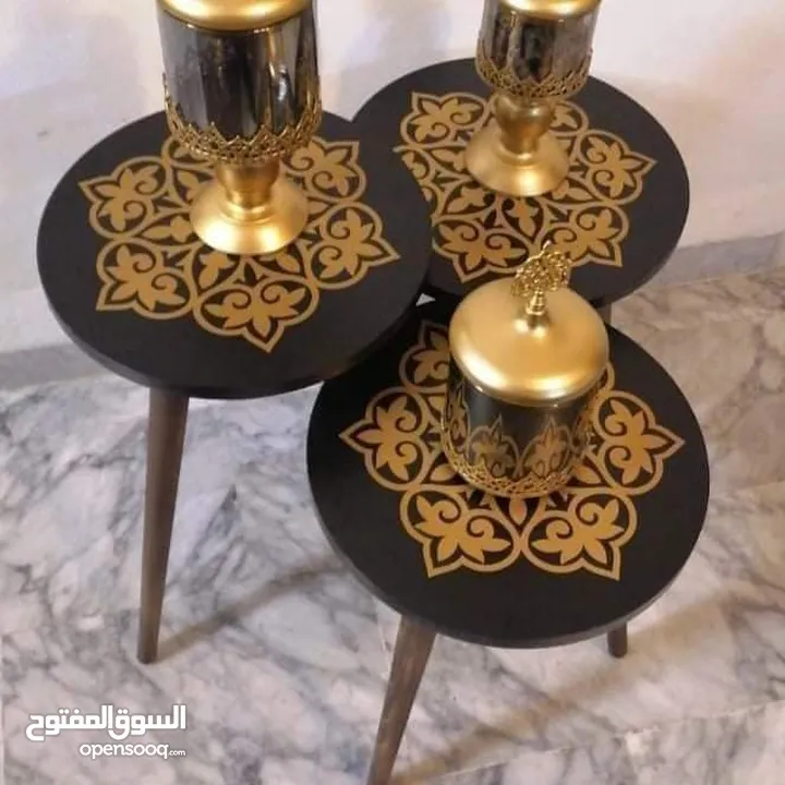 طاولات سرفيس 3 قطع ب 15 دينار  الاطقم pvc حراري  مقاوم للمي والرطوبه الخدوش ومكفولين  سارع بالطلب  .
