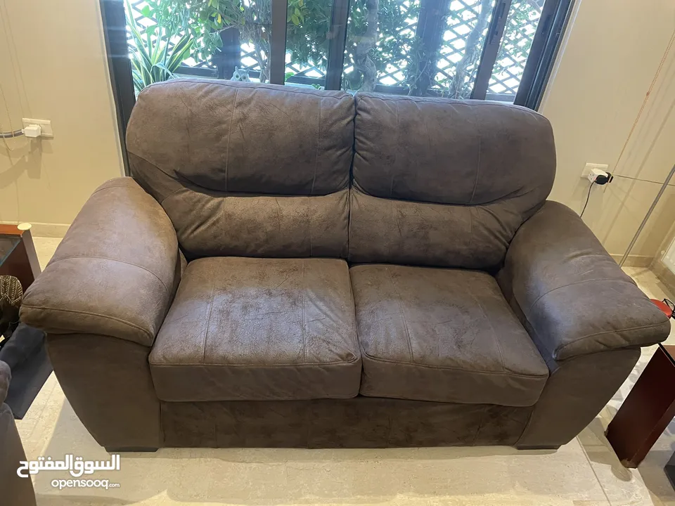 Nabuk Fabric Sofa Set (3 piece)