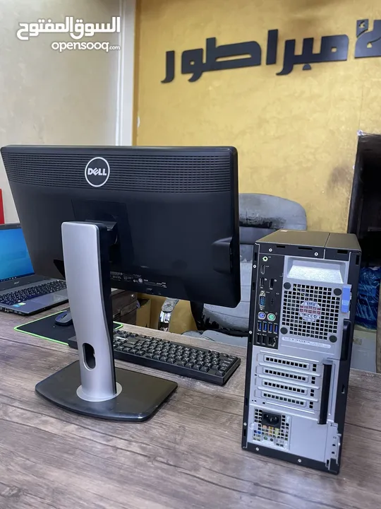كمبيوتر DELL كور اي سڤن مع شاشة ديل حجم كبير Core i7-GEN6 كامل مكمل سريع جدا