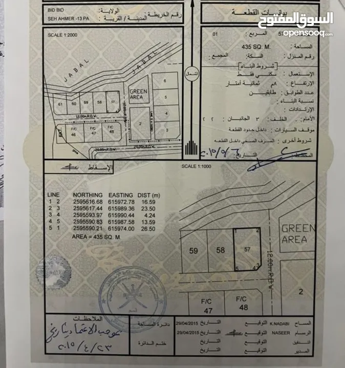 السيح الاحمر مربع 13 ارضين شبك موقع ممتاز