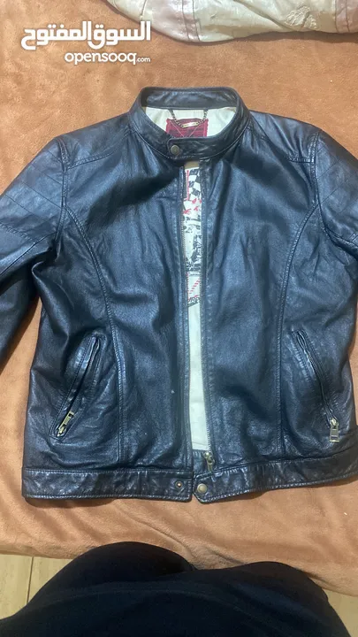 جاكيت جلد بايكر قابل للتفاوض river island leather jacket