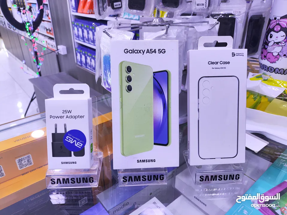 الوان الصيف ليموني SAMSUNG A54 5G جديده معها كفى وشاحن هدية متوفر توصيل