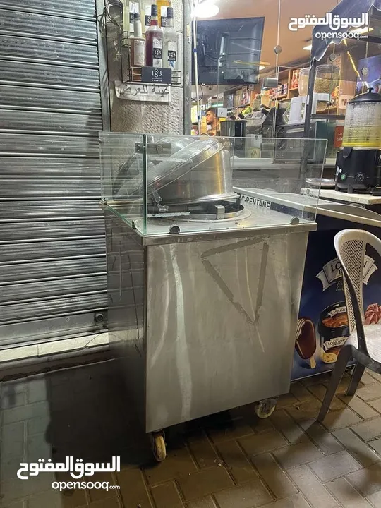 للبيع بسطة عرباي ستانلس اصلي و ثقيل مع سيكوريت للكنافة او للذرة او للحلويات