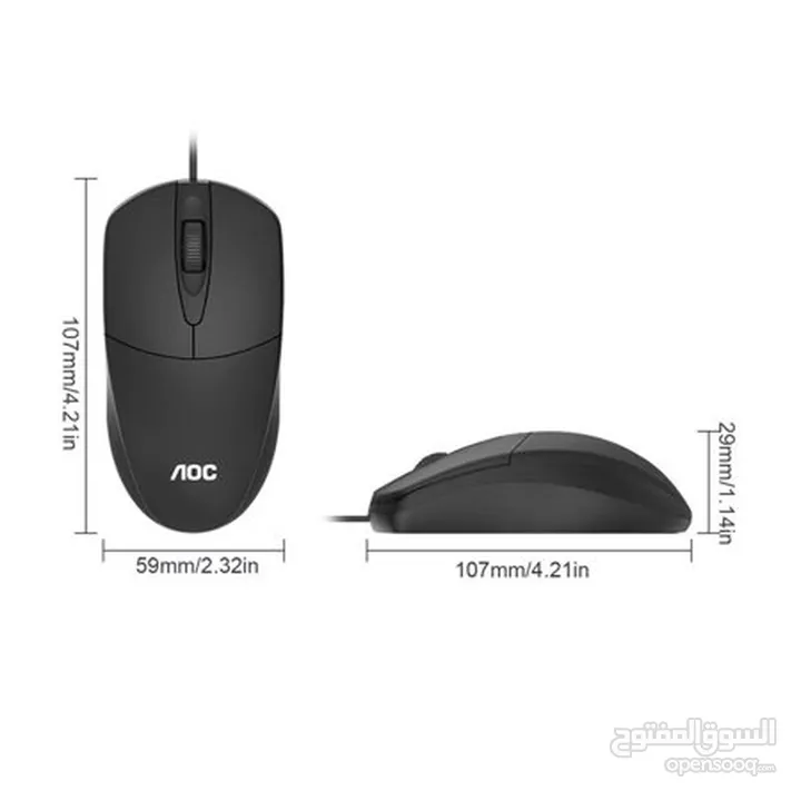 mouse AOC MS121 WIRED ماوس من او اه سي 1200 دبي اي واير