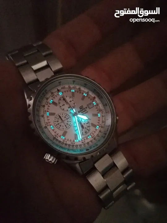 #CASIO_EDIFICE MADE IN JAPAN   كاسيو ادفايس ياباني اصلي حجم 45 كرونو قراف شباك للتاريخ