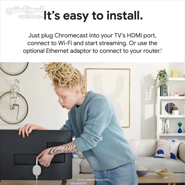 كروم كاست جوجل تي في chromecast google tv 4k أقل سعر