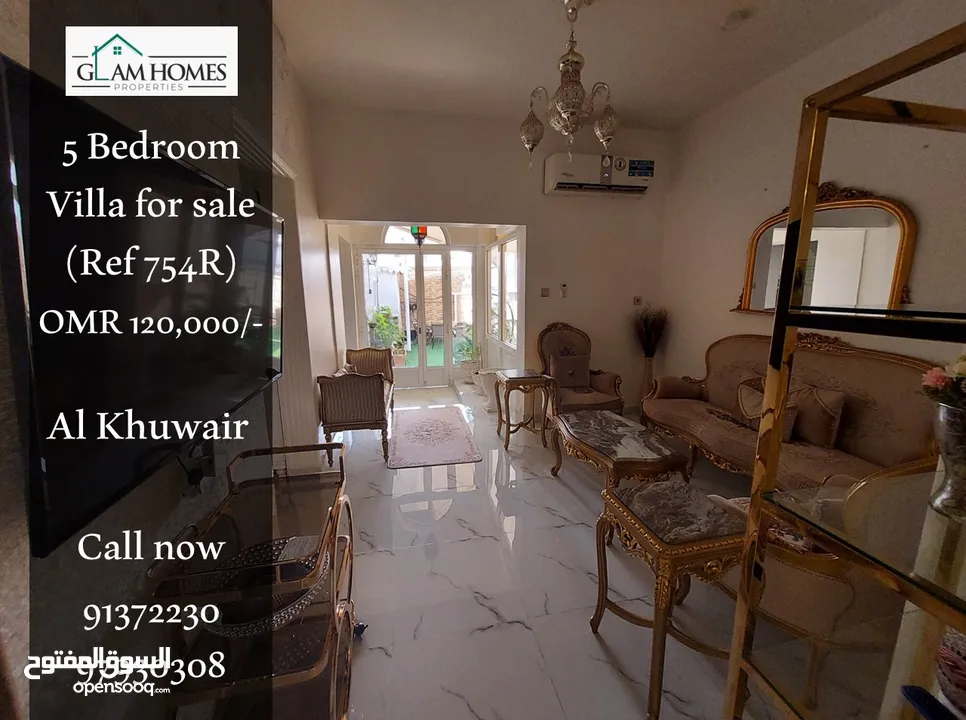 Stunning 5 BR villa for sale in Al Khuwair Ref: 754R