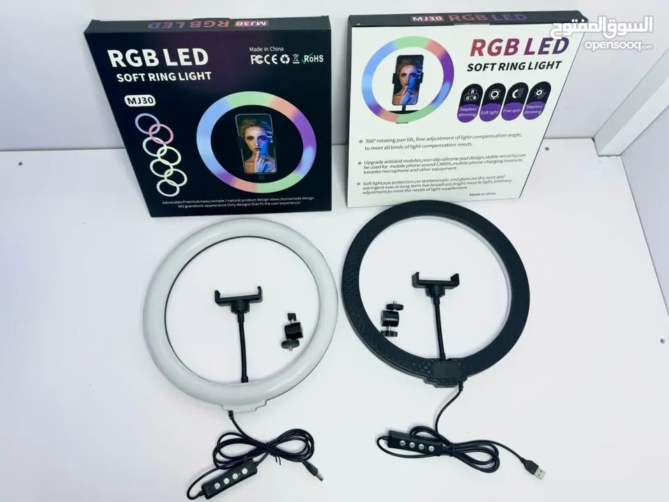 8/10inch Selfie Ring Light RGB Tripod Phone Stand Holder Photography RingLight Circle Fill Light