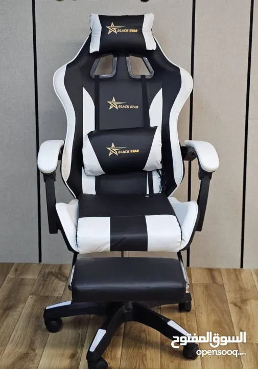 كرسي الجيمنج مع المساج الاصلي Black Star