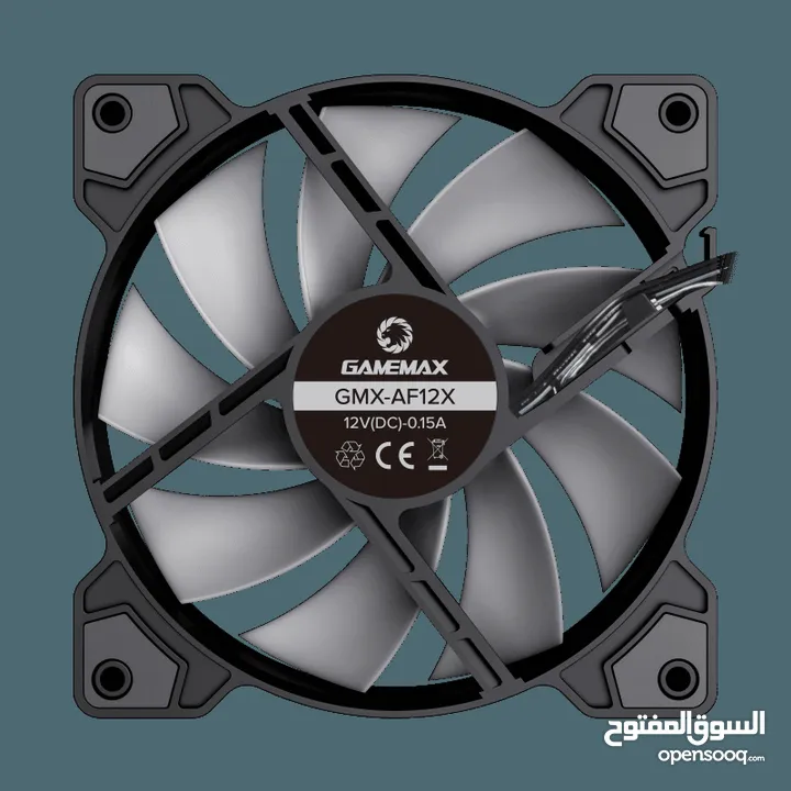 مروحة تبريد معالج PC بيسي كمبيوتر جيماكس تجميعة  Gamemax Sigma 550 BK CPU Cooling