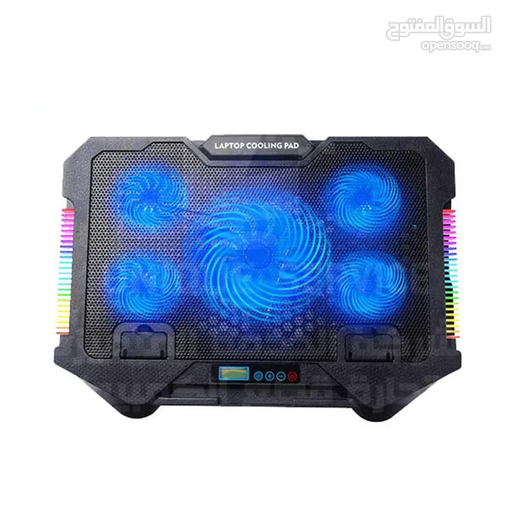 مروحة تبريد قاعده مراوح لابتوب تاب 5 مراوح / 17 انش S500 Gaming Cooler Pad