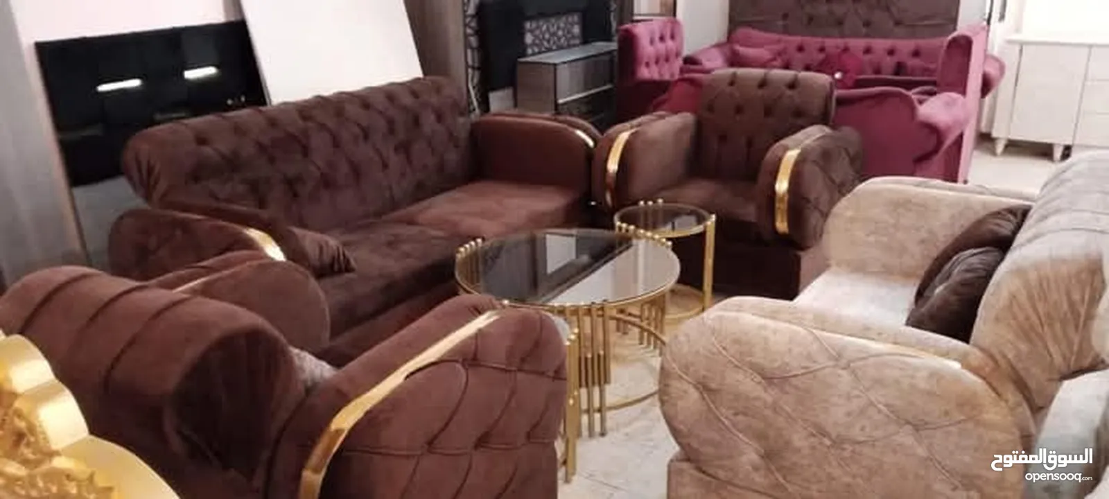 طقم ستيل فل كبتونيه 7 مقاعد