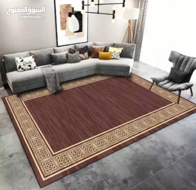 سجاد 3D مودرن مانع للانزلاق حجم كبير
