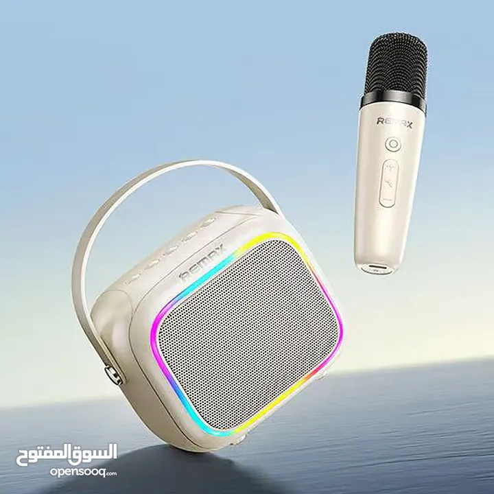 Remax RB-H13 RGB Wireless Portable Karaoke Speaker wth Mic سماعات لاسلكية مع مايكرفون