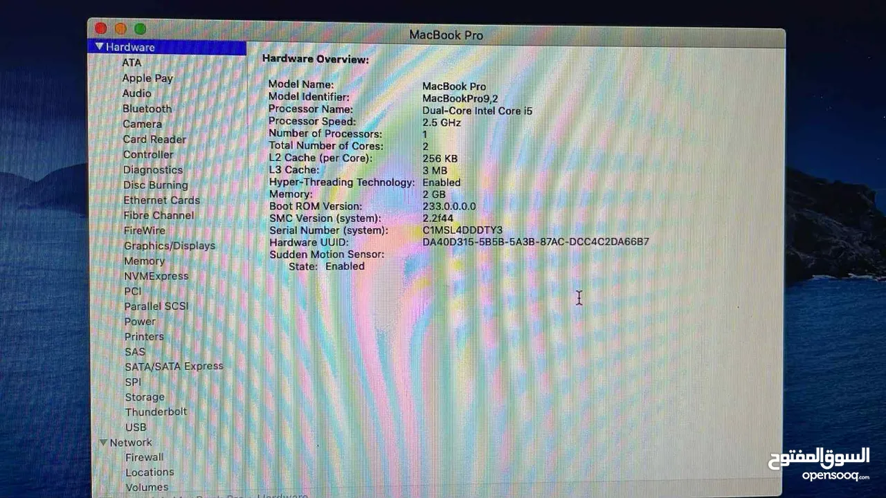 لابتوب للبيع نوع ابل استعمال خفيف بحاله الجديد