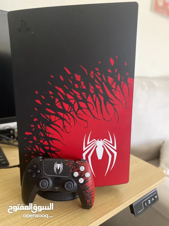 Play Station 5 Spider Man Edition with the box and controller