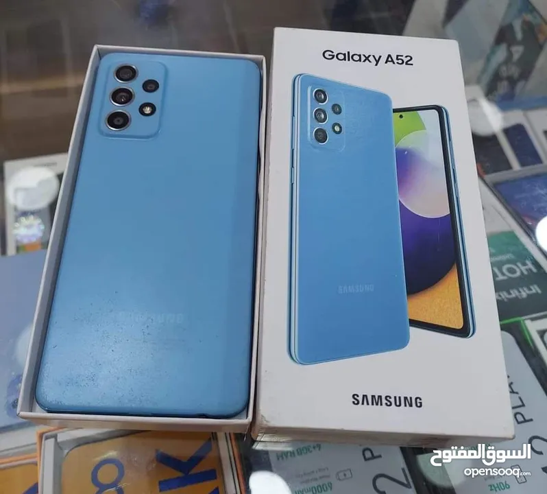 اخو الجديد Samsung A52 رام 8 جيجا 256 أغراضة والكرتونه الأصلية متوفر توصيل