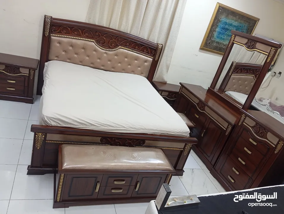 Very good condition luxurious King size bed room set available for sell