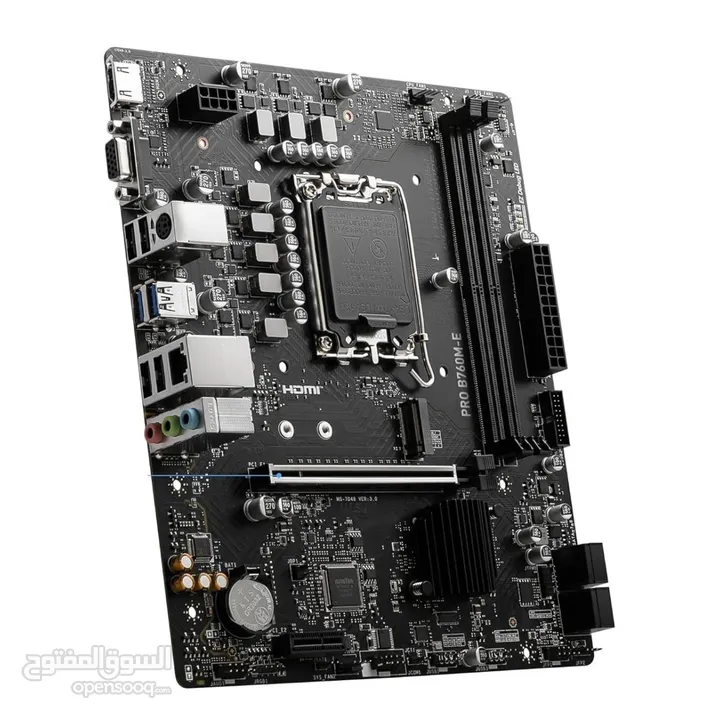 مذربورد ام اس اي برو لمعالجات انتل جيل 12 + 13 + 14 - MSI PRO B760M-E/DDR5 LGA 1700 MOTHERBOARD
