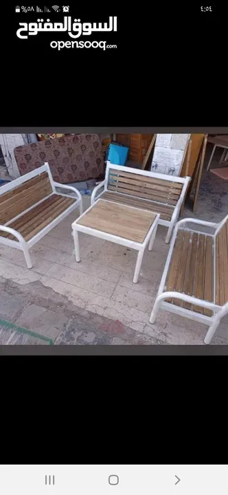 جلسات ومقاعد خارجية جلسات تفصيل حسب الطلب حديد ثقيل خشب سويد يوجد العديد من الموديلات