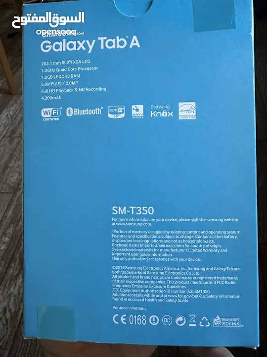 Samsung galaxy  16 GB tab A  سعة 16 جيجا سامسونج جالاكسي تاب أ
