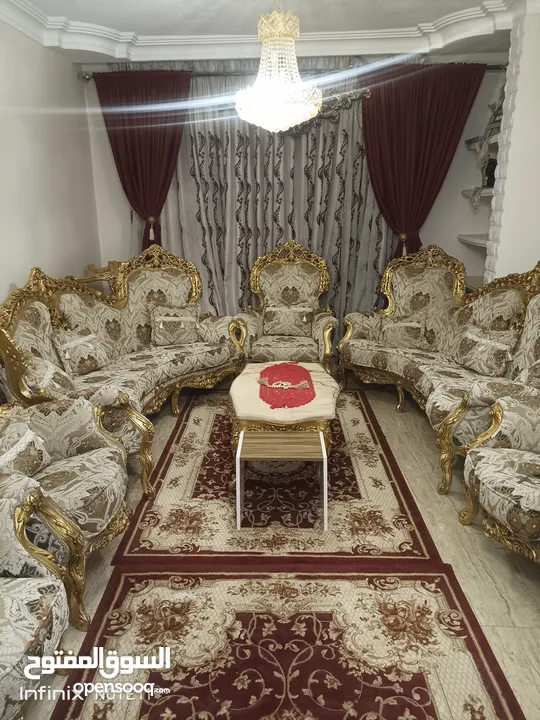 طقم كنب مصري فاخر حفر 14مقعد