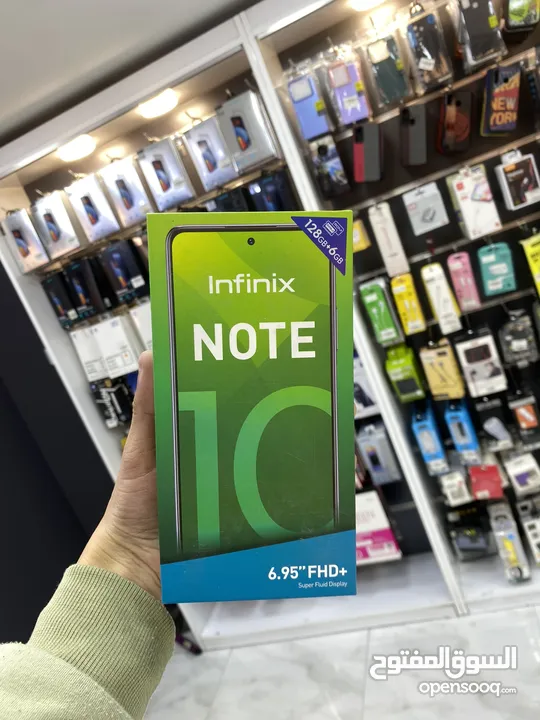 Infinix note  المساحه 128 الرام 6 مكفول سنه من الشركة