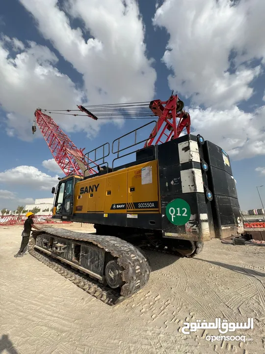 SANY 55 TON CRAWLER CRANE  DUBAI SAUDI ARABIA  رافعة مجنزرة ساني 55 طن