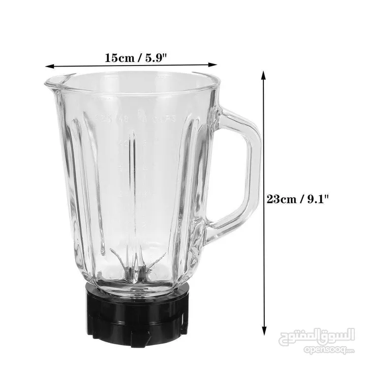 خلاط ستانلس شاف زجاج 2 في 1 خلاط Sokany مع مطحنه 1.5 لتر 3 سرعات مكسر mixer