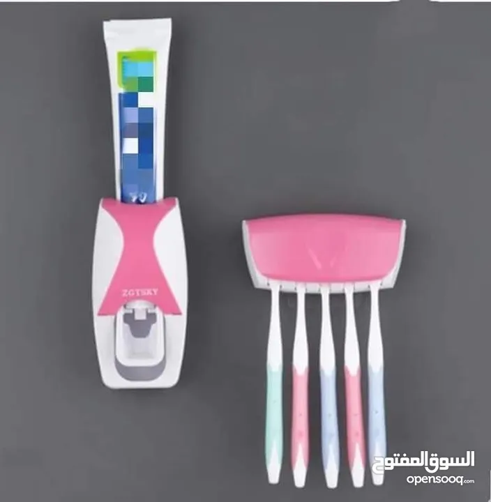 حماله فراشي اسنان +  مكبس معجون الاسنان حمالة الفراشي و المعجون اكسسوارات حمام