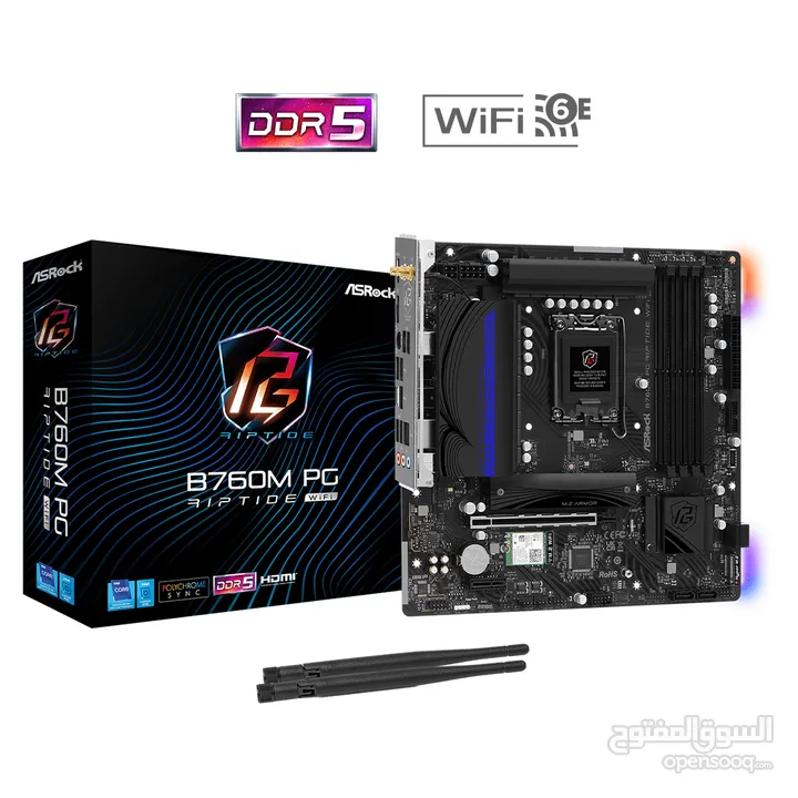 Asrock B760 MGP Riptide Wifi Motherboard - مذربورد جيمينج !