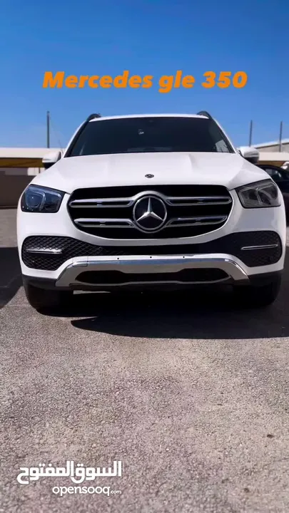 مرسيدس GLE 350- 4 MATIC موديل 2020  دفع رباعي  عاليه الإضافات  غير مجمركه لون ابيض والداخل اسود