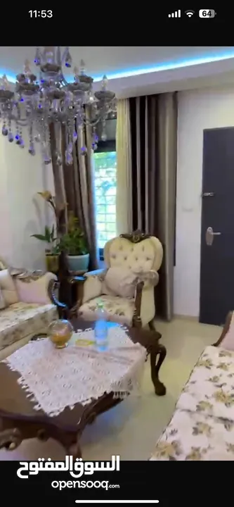 ثلاث غرف نوم مفروشة طابق ارضي مدخل خاص