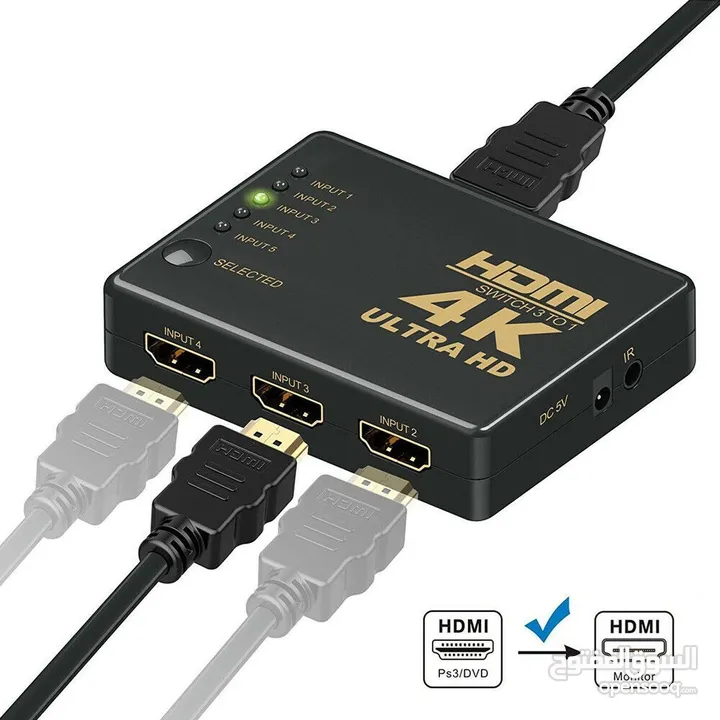 موزع خمس مداخل HDMI