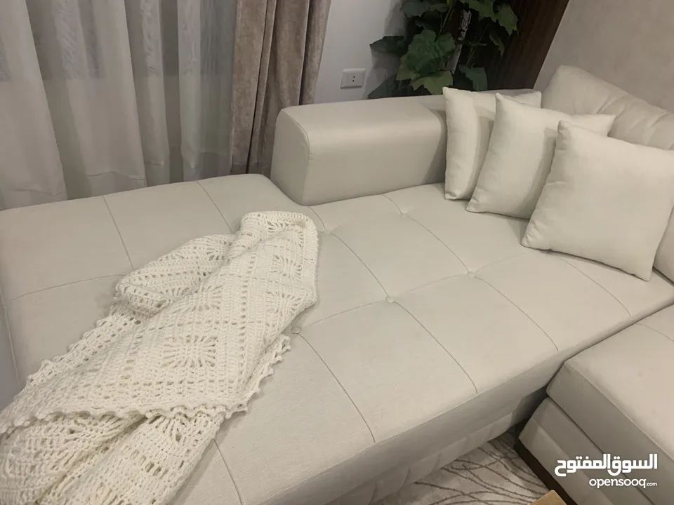 طقم كنب حرف L استعمال مناسبات فقط