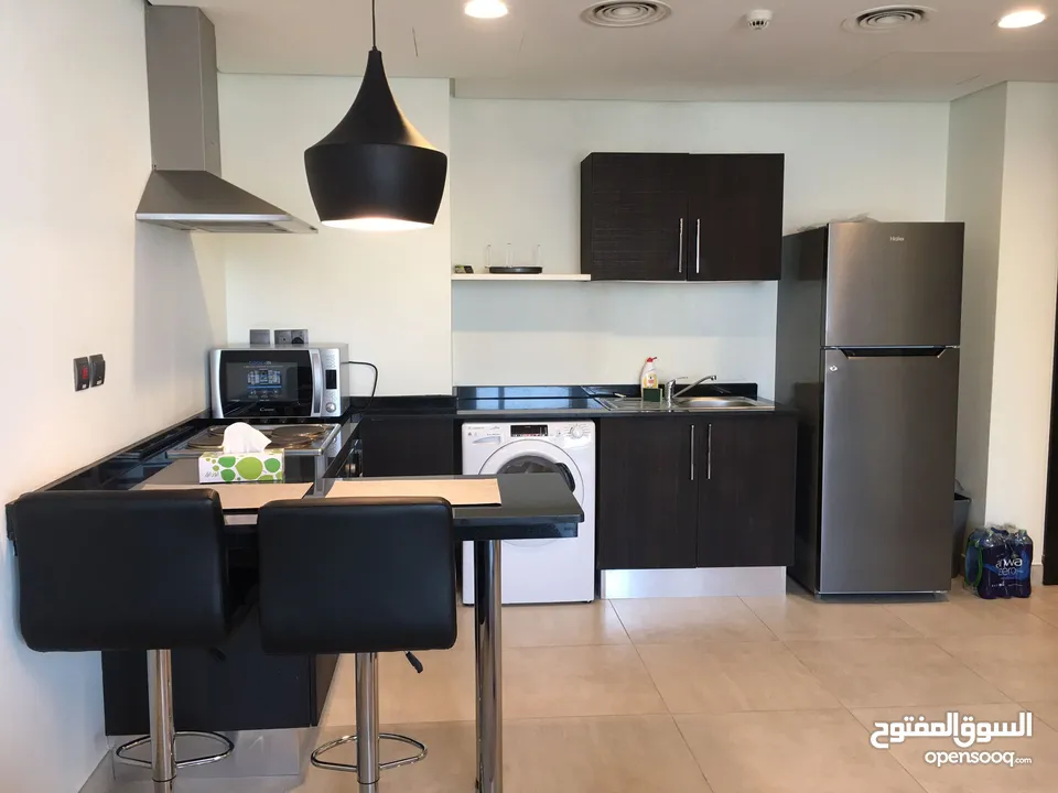 Fully furnished luxury 1 Bedroom apartment for 300 BD with EWA inclusive.