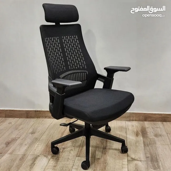 كرسي مكتب فلوريكون ألفا برو المريح للاستخدام المنزلي والعملي - كرسي دوار قابل للتعديل، عالي الظهر،