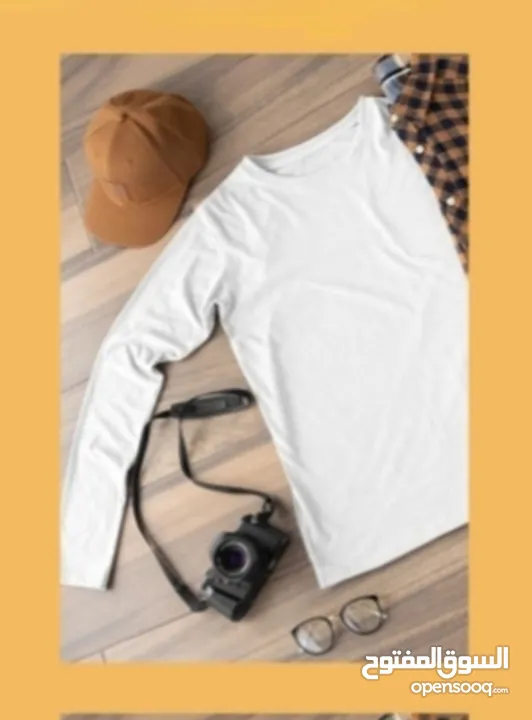 تيشرتات كم طويل قطن بنسبة 100% صناعة هندية جودة عالية100% cotton long-sleeved T-shirt