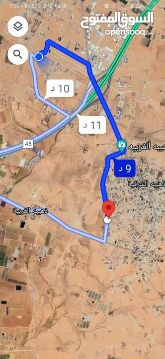 للبيع قطعة أرض 830 م في الذهيبه الشرقيه شارع 16 كافه الخدمات